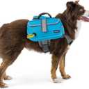 PetAmi Dog Backpack for Medium & Large Dogs, Saddle Bag for Dogs to Wear for Hiking, Pet Backpack Harness Dog Pack with Reflective Side Pockets for Walking Running (Blue)