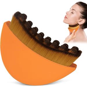 2 x Silicone Cover Upgrade Lymphatic Contour Face Brush, Lymphatic Drainage Massager for Face,Ergonomically Designed to Fit the Skin Precisely. (Orange)