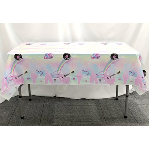 3 Pack Singer Party Tablecloth, Music Birthday Party Tablecloth, Rock and Roll Theme, 6 x 3.6 ft