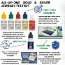 Gold Silver Jewelry Tester Appraisal Kit 10K 14K 18K 22K 24K Test Precious Metals 999 925 Scrap