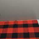 SEEKSEE Cotton Buffalo Plaid Rug 27.5"x43" Black and Red Checked Rug Washable Doormats Indoor Outdoor Rugs for Layered Front Door Mats, Porch, Kitchen, Farmhouse, Entryway