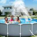 Swimming-Pool Waterfall-Fountain Water Fun Sprinkler - Dual Sprayer Multiple Spray Method, Pool Decoration Cascade Fountain for Above & In-ground Pools, Practical Pool Aerator Water Cooler Circulation