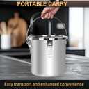 21L/5.6GAL and 12L/3.2GAL Stainless Steel Airtight Canister, Food Storage Canisters with Lid&Locking Clamp for Rice Flour Sugar Grain Coffee Bean Storage Containers (12L & 21L,2 CANISTERS), 21 liters and 12 liters