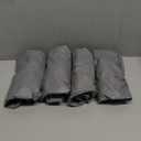 Smiry Waterproof Pu Leather Seat Covers for Dining Room Chairs Set of 4, Stretch Fit Removable Washable Kitchen Chair Seat Slipcovers Protector, No Rear Covers, Grey