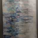 UTOP-art Abstract Wall Art Canvas Picture: Blue and Gray Artwork Modern Painting for Living Room (45 x 30 x 1 Panel)