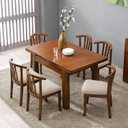 Genina Seat Covers for Dining Room Chair Seat Slipcovers Kitchen Chair Covers (Beige, 6 Pcs)
