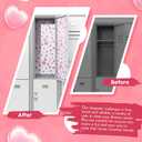 Konohan 2 Pcs Magnetic Wallpaper for Lockers 12" x 36" Removable Magnetic Wallpaper Decorative Locker Accessories for University(Dot)