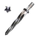 3/4 Bridge Construction Reamer Drill Bit, M2 HSS Taper Chucking Reamer for Steel Alloy Metal Wood Plastic, 1/2" Non-Slip Shank, 5-Spiral Flutes Car Reamer, to Align or Enlarge Holes, 19mm