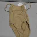 iMucci Professional Leotards for Girls Nude Leotard Seamless Camisole Undergarment with Transition Clear Strap (Beige, S)