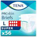 TENA Proskin Super Briefs, Incontinence Adult Diapers, Unisex, Large, 56 ct