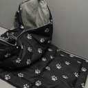 Fhiny Stray Cats Shelter, Waterproof Outdoor Cat House Foldable Warm Pet Cave for Winter Wild Animal Tent Bed Anti-Slip Kitten Cave for Feral Cat Dog Puppy Weatherproof Black (S:13.4"11.8"13.7")