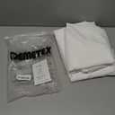 Demetex Sidelight Curtains for French Door Window Semi Sheer Rod Pocket Door Curtain Panels with Tiebacks for Door Decorations, 30 x 72 inches, Set of 2 (White Stripe)