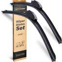 OEM Quality Windshield Wiper Blades, 26 and 22 DSV Standard Car Wiper Blades With Universal U/J Hook Only, Automotive Replacement Wiper Blades for my Car, Water Repellency Wiper Blade, Pack of 2