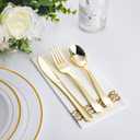 N9R 200PCS Plastic Silverware Set, Heavy Duty Spoons and Forks Silver Plastic Cutlery Including 100pcs Forks, 50pcs Spoons, 50pcs Knives, Disposable Silverware for Party,Wedding, and Everyday Use