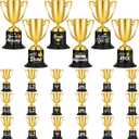 Fulmoon 24 Pack Award Trophies Plastic Gold Trophy Awards and Trophies Kids Funny Gold Trophy for Kids Adults Employee Graduation Teacher Party Competitions Props Rewards Prizes