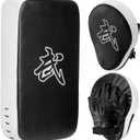 WUWEOT 2-in-1 Punching Mitts Kick Pack Set, Boxing Mitts Focus Pads and Taewondo Kick Pad, Adjustable Soft Shield Durable Training Pads Set for Boxing, Kickboxing, Karate, Muay Thai, MMA Training