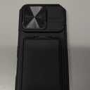 SSLOTSCASE for iPhone 17 Pro Case with Card Holder & Kickstand & Slide Camera Lens Cover & Camera Stand & Wallet, Military-Grade Heavy Duty Rugged Phone Case Cover for iPhone 17 Pro 6.3'' 2025, Black