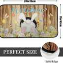 Happy Easter Door Mat,Non-Slip Easter Front Door Mat Funny Bunny Eggs Welcome Doormat