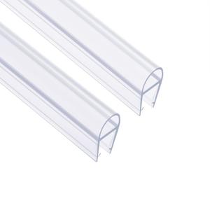 78"(39" X2) Frameless Shower Door Side Seal Shower Sweep and Side Seal for 3/8 Inch Glass,Clear Vinyl, for Shower Side or Bottom Seal