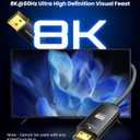 Warrky DisplayPort to HDMI Cable [8K@60Hz, 4K@240Hz, Nylon Braided, Black] 6FT Unidirectional DisplayPort 1.4 Source to HDMI 2.1 Display, DP to HDMI Compatible with PC, Dell, AMD, Lenovo, Monitor, HP