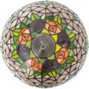 Tiffany Style Lampshade Replacement 16-Inch Rose Stained Glass Lamp Shade Only for Floor Lamps Table Lamps Pendant Lamps