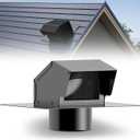 4in Roof Exhaust Vent Cap - Heavy Duty Steel Roof Vent Cap with Damper, Roof Dryer Vent for Bathroom, Kitchen, Attic, Removable Roof Vents Featuring High Airflow Ventilation System