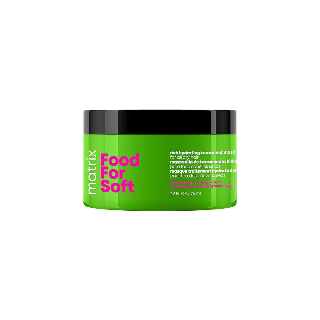 MATRIX Food For Soft Rich Hydrating Mask - For Dry & Brittle Hair, Adds Shine & Softness, With Avocado Oil & Hyaluronic Acid, Replenishes Moisture (2.5 Fl Oz (Pack of 1))