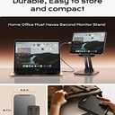 LISEN Tablet Stand for iPad Stand Holder Desk, Foldable Home Office Desk Accessories Travel for iPad Holder Dorm College Essentials Portable Monitor Stand Fits Tabs Kindle iPhone 4-15.9" Black