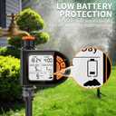 Sprinkler Timer for Garden Hose - Programmable Irrigation Timer with Rain Delay, Manual Watering, Child Lock, Outdoor Garden Automatic Irrigation Drip Watering System for Yard Lawn Pool Garden