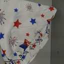 4th of July Tablecloth Patriotic American Flag Round Tablecloth 60 Inch Independence Day Memorial Day Table Cloth for Farmhouse Kitchen Decor Polyester Fabric Table Covers for Party Outdoor Camping