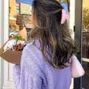 4 PCS Acrylic Hair Claw Clips for Women - Large Strong Hold Claw Clips Cute Non-slip Hair Clips for Thick Thin Hair (Solid Color)