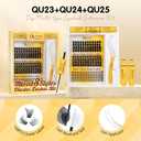 QUEWEL Lash Clusters Kit Multi-type Mixed Eyelash Clusters 176Pcs with Lash Bond and Seal, Cluster Lashes Tweezers, DIY Lash Extensions Kit can Create Kinds of Effects for personal(QU23+QU24+QU25 Kit)