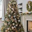 2.36" Christmas Ball Ornaments 36 Pcs Christmas Tree Decorations Set Shatterproof Silver Small Christmas Ornaments Balls with Hanging Loop for Holiday Party Wreath Xmas Tree Decor