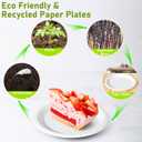 Small Paper Plates 7 Inch 500 Pack, Heavy Duty Eco Friendly Disposable Plates, Compostable Dessert Plates Bulk for Party, Appetizer, Cake, White