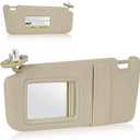 Left Driver Side Sun Visor with Light for Toyota Venza 2009 2010 2011 2012 2013 2014 2015 2016, Replace 74320-0T021-A1, with Sunroof (Beige)