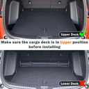 KUST Trunk Cargo Mat for Honda CR-V 2017-2022 (Upper Deck Position) (No Hybrid), All Weather Rear Cargo Liner for CRV Accessories Car Mat Cover TPE Rubber Raised Edge