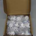 30 Pack Cabinet Knobs, Plastic Round Drawer Knobs, White Single Hole Kitchen Drawer Dresser Hardware