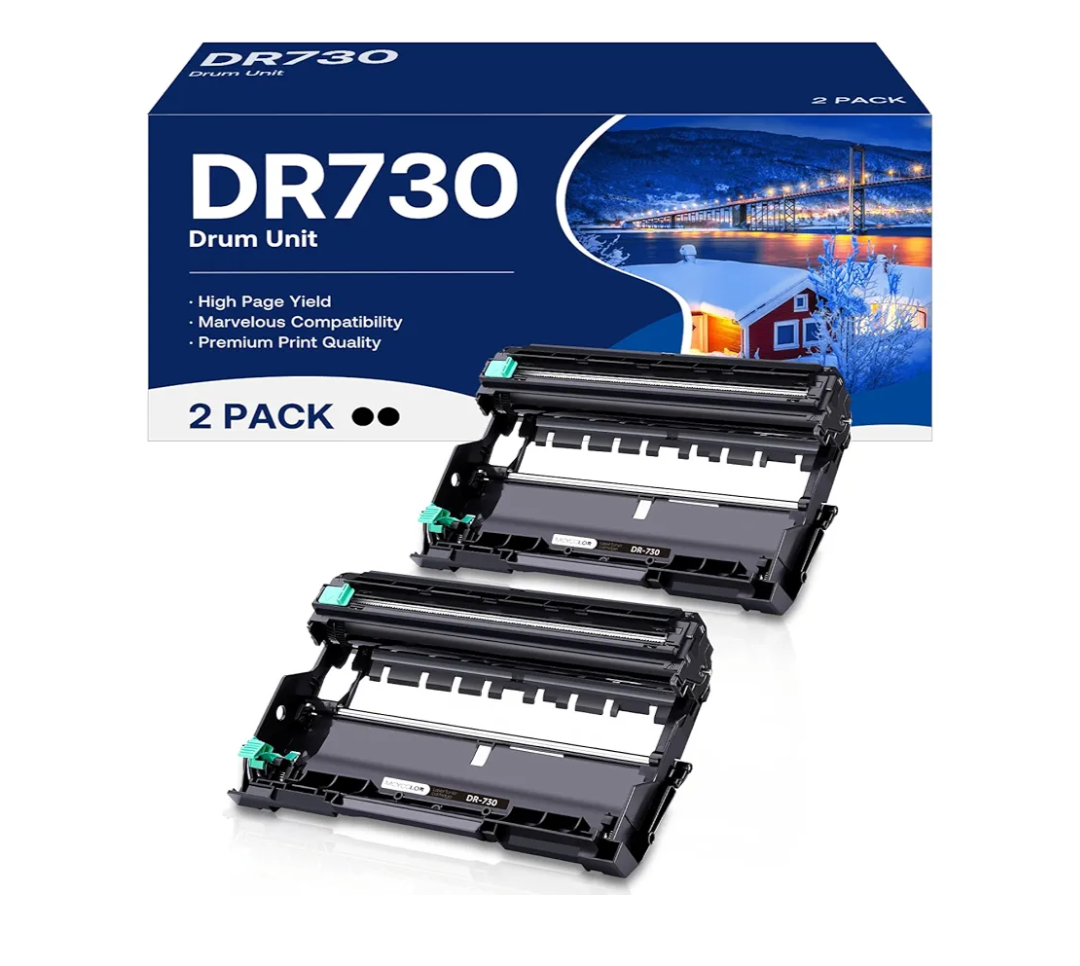 Compatible DR730 Drum Unit Replacement for Brother DR-730 DR 730 to Use with MFC-L2710DW MFC-L2750DW HL-L2395DW HL-L2370DW HL-L2350DW HL-L2390DW DCP-L2550DW Printer (2 Pack, NOT Toner)