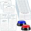 Halloscume Father's Day Friendly Feud Game with 2 Answer Buzzers, Feud Cards for Family Game Night Fun Trivia Quiz for Party Office Class Groups Team Building