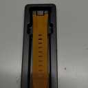 Suitisbest Genuine Leather Band Compatible with Samsung Galaxy Watch Ultra Bands 47mm for 2025 2024, No Gap Designer Rugged Strap with Metal Connectors for Men, Ideal Birthday Gift for Him (Light Brown | Black Connectors)