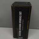 Umite Chef Kitchen Cooking Utensils Set, 33 pcs Non-Stick Silicone Cooking Kitchen Spatula Set with Holder, Wooden Handle Silicone Kitchen Gadgets Utensil Set (Black)