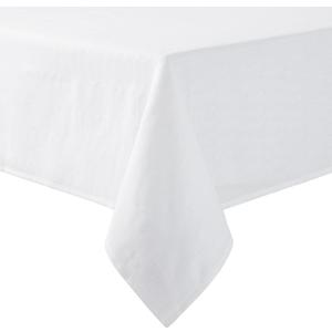 Martha Stewart Honeycomb Modern Farmhouse Polyester Cotton Rectangle Tablecloth, White, 60"x84"