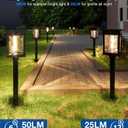 XMCOSY+ Solar Pathway Lights, 50 LM Bright Solar Lights, Garden Outdoor Waterproof Light IP65, 2-in-1 Landscape Lighting, Outdoor Light for Yard, Path, Walkway, Driveway (Warm & Cool)