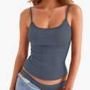 Womens Lace Camisole Tops Square Neck Ribbed Tank Tops Adjustable Spaghetti Straps Sleeveless Summer Shirt 2026