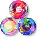 Snow Tubes, Inflatable Snow Sled with Leak-Proof Valve and Handles for Kids and Adults, Tube with Bottom for Winter Outdoor, Gift and Family, 3 Pack