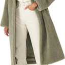 Stand Studio Rent the Runway Pre-Loved Maria Oversized Faux Fur Teddy, Green, 34