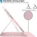 Supveco Case for iPad Air 11 Inch (M4 2026/M3 2025/M2 2024),iPad Air 5th/4th Generation 10.9 Inch 2022/2020 with Pencil Holder-[Auto Wake/Sleep],Premium Folio Stand Soft TPU Back Cover-Book Pink