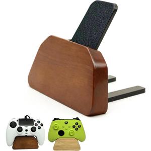 Solid wood gamepad stand, game equipment, controller stand, suitable for Xbox, PS4, PS5, is a good helper for organizing gamepads on the desk, and also the best gift for your son, husband, boyfriend