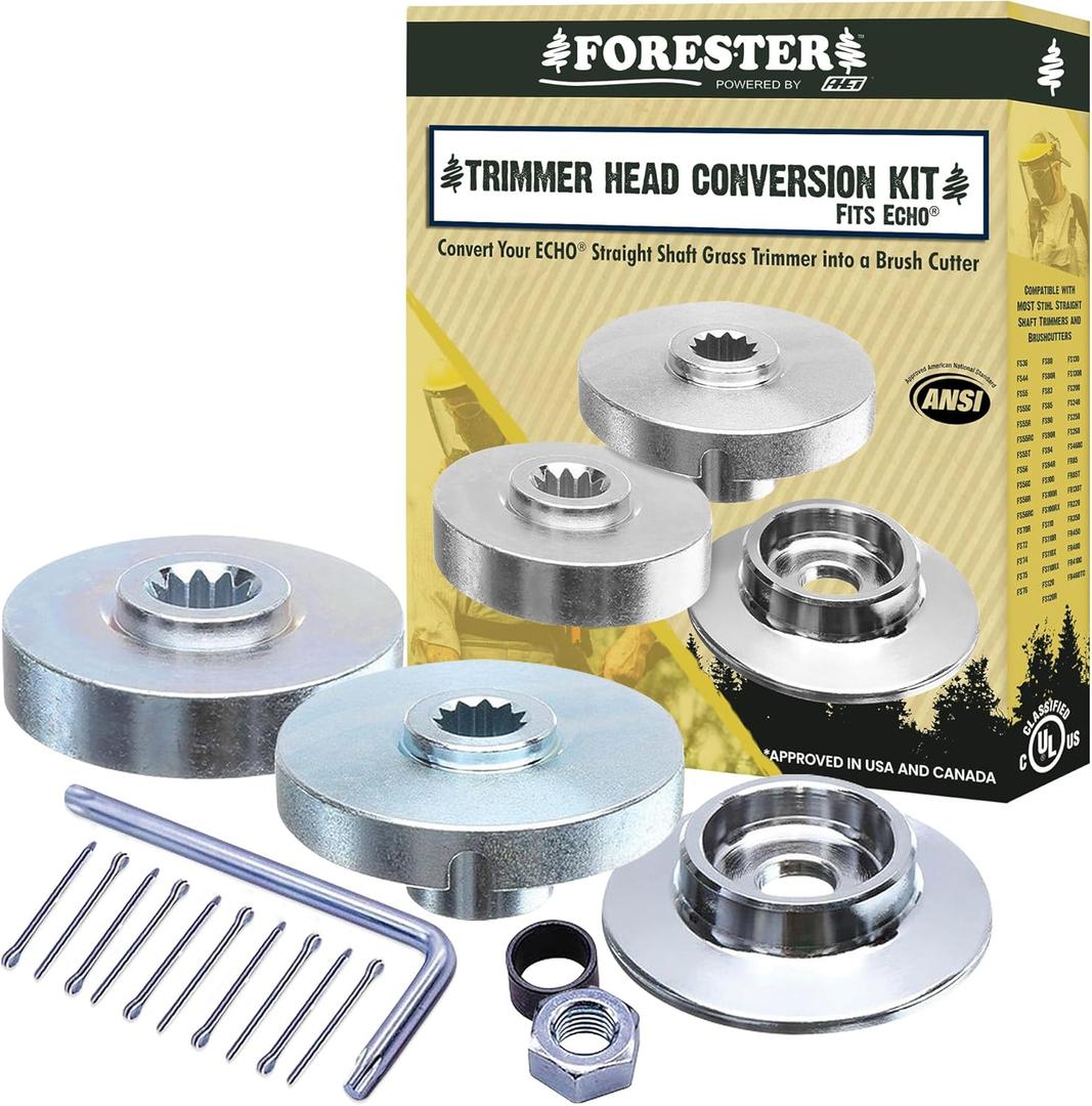FORESTER Brush Cutter Trimmer Head Conversion Kit Compatible with Echo Models SRM-225, SRM-225i, SRM-266, SRM-280, SRM-280S, SRM-280T, SRM-2620, and SRM-2620T FORESTER Brush Cutter Trimmer Head Conversion Kit Compatible with Echo Models SRM-225, SRM-225i, SRM-266, SRM-280, SRM-280S, SRM-280T, SRM-2620, and SRM-2620T