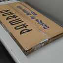 Pamray 32 Inch Small Computer Desk with Monitor Stand, Simple Office Desk with Headphone Hook for Small Spaces, Kids Study Writing Table for Bedroom, Marble